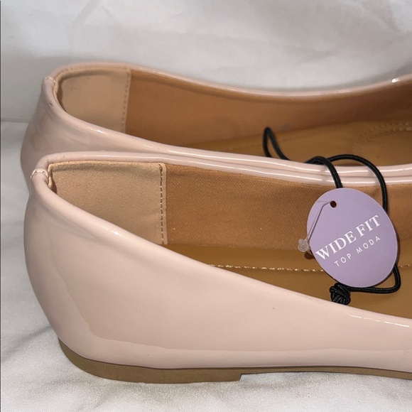 TOP Moda Nude Rhinestone Bow Flats - Picture 7 of 11